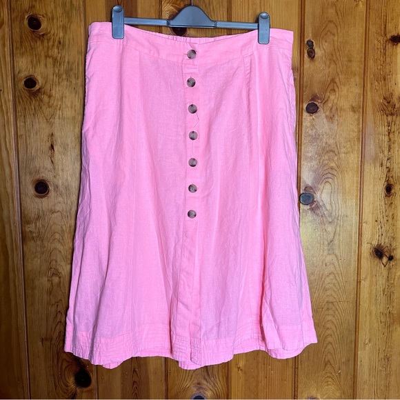 Universal Thread Dresses & Skirts - Universal Thread Neon Pink Linen Blend Midi Skirt